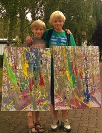 Actionpainting Kindergeburtstag Hannover